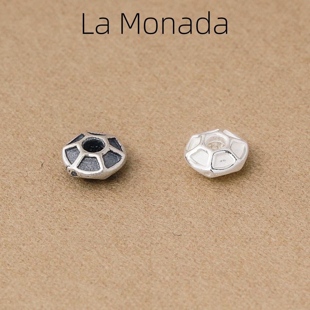 925 Silver Beads Hexagon Groov - Jewelry Making In La 评论和价格