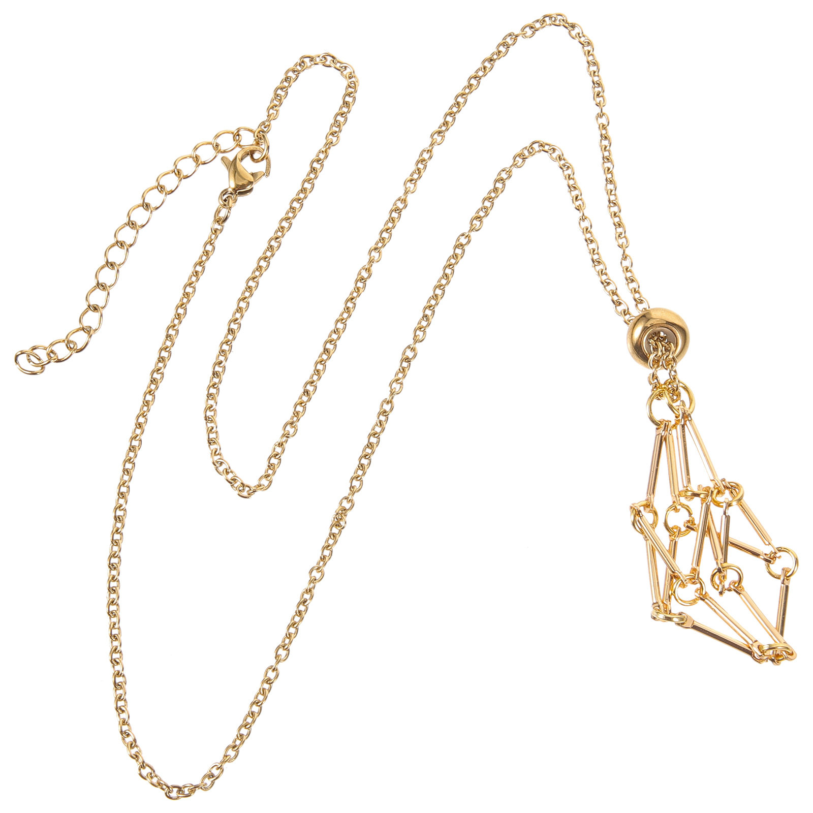 Metal Crystal Holder Necklace  - Jewelry Making Gemstones 评论和价格