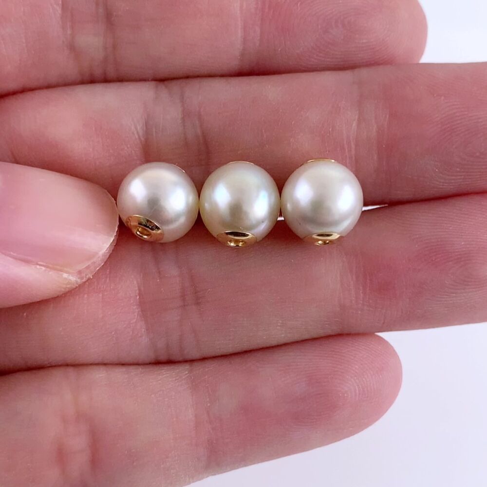 Set~Three Pc White 9-10mm Japa - Jewelry Making Drill 评论和价格
